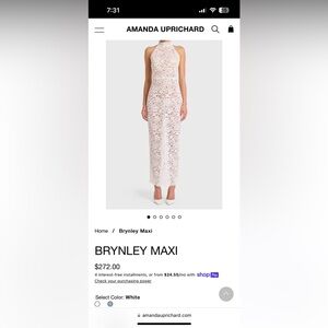 Amanda Uprichard Brynley Maxi Dress